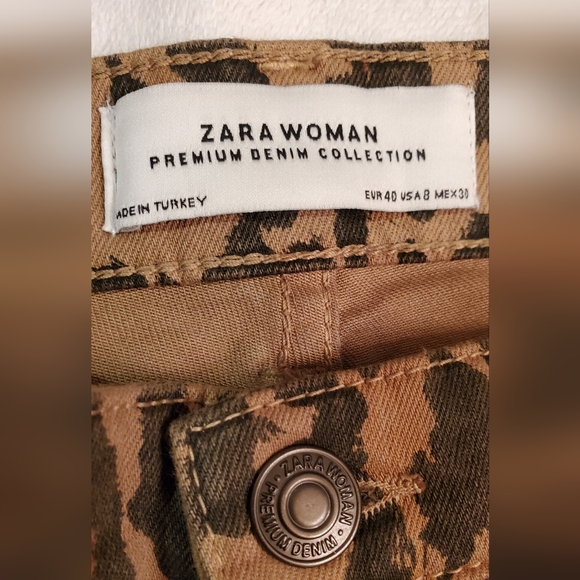 ZARA WOMEN- size 8 -NWT Limited Edition /Denim Collection - animal print - Picture 6 of 12